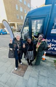 Health and wellbeing bus at Social prescribing community health and wellbeing event