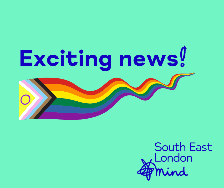 'Exciting news' accompanied by a graphic of a rainbow kite