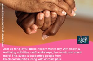 Cross section of the chronic pain black history month flyer