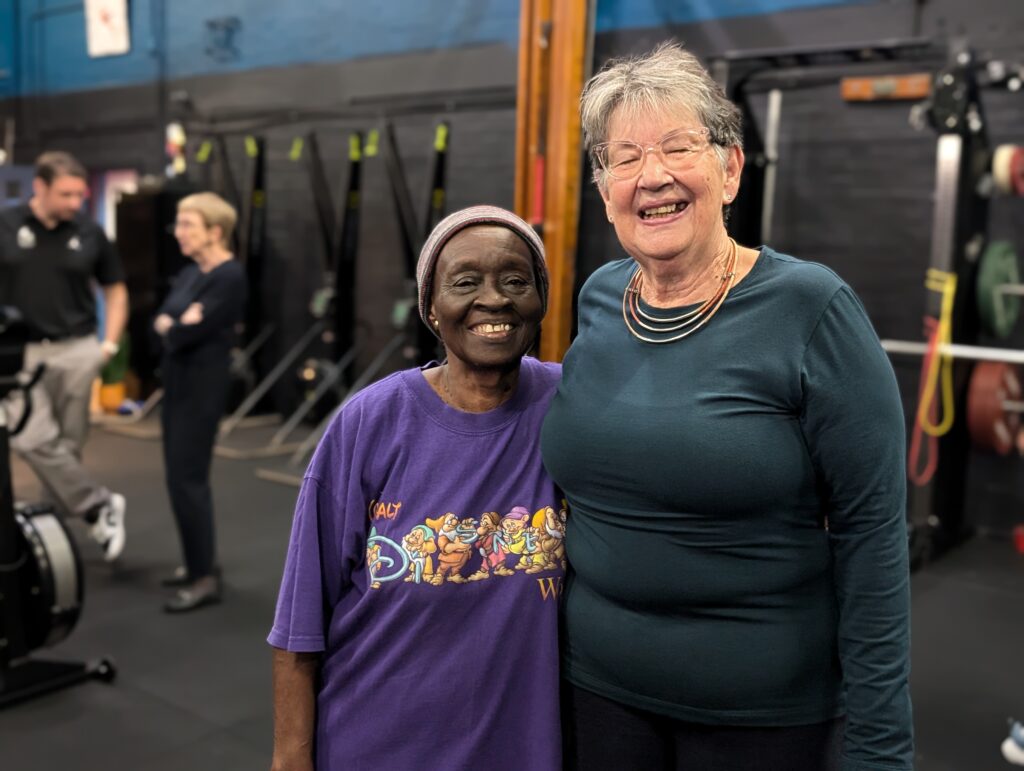 Elizabeth and Diane attend the Forever Young class at the Black Prince Trust