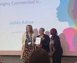 Juliet Amoa receives 'Highly Commended' for Inclusive Leadership at the first SE London ICB EDI Awards 